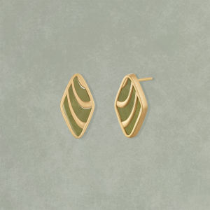 Elegant And Large Jade Earrings