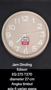 Jam Dinding Edison EQ 275 T70 Timbul Diameter 270mm 27cm
