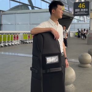 PLAYEAGLE Foldable Golf Travel Bag With Universal Wheels Wear-Resistant 900D Oxford Golf Travel Bag Cover Golf Club Bag Cover send golf tee 1pcs/pack