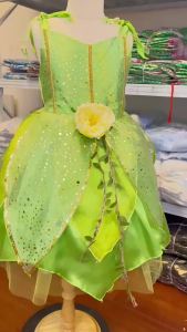 Summer Girls Tinkerbell Fairy Dresses Up for Girls Costume Kids Cosplay Flower Fairy Princess Clothes Christmas Party Outfit
