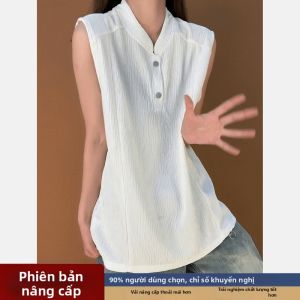 LIUBU | Áo Dây Henry Neck Đan Chéo Mẫu Cây Vải Lụa Băng