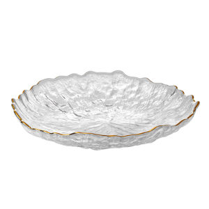 Luxury Gold-Trimmed Glass Tray