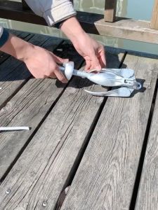 YSLสมอเรือ boat anchor สมอเรือ Folding Anchor hot dip Galvanized น้ําหนัก 2.5kg Folding Boat Marine Anchor