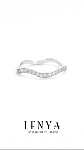 LENYA แหวน CZ Diamondlike เสริมบุคลิกและความมั่นใจ ตัวเรือนเงินแท้925 ชุบทองคำขาว