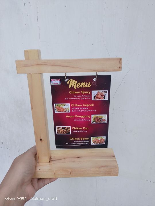 stan menu / tempat menu UKURAN dan A6 | Lazada Indonesia