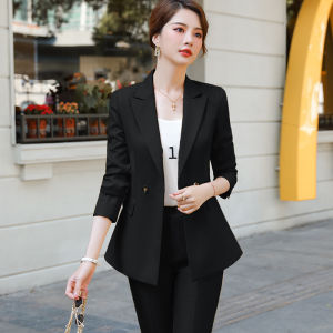 RYRYSTYLE ชุดฤดูใบไม้ร่วงและฤดูหนาวแขนยาวสำหรับผู้หญิงชูดกางเกง 2236 สำหรับสัมภาษณ์ การสูทมืออาชีพ