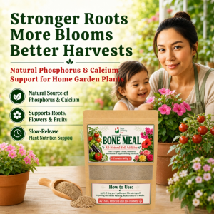 Bone Meal – Natural Phosphorus & Calcium-Rich Soil Additive for Stronger Roots Flowers & Fruits