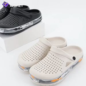 Dresslily Sandals for Men High Quality Original Korean Fashion Comfor Camouflage Design Casual Lightweight Hole shoes