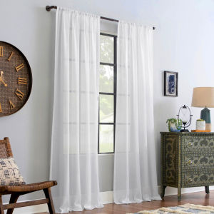 2 Panels/Set  Elegant White Sheer CurtainsFor Living Room Bedroom And KitchenEnhance Your Home Decor