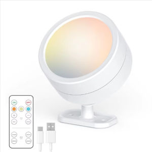 BALDR | 3 color temperature LED timed remote control night cross-border remote control charging household ornament lighting circular rot