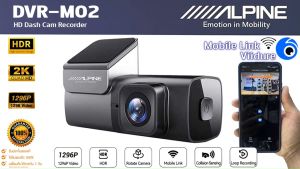 ALPINE DVR-M02 2K กล้องติดรถยนต์ ระบบWIFI ดูแอปผ่านมือถือ ปรับมุมกล้องก้มเงยได้