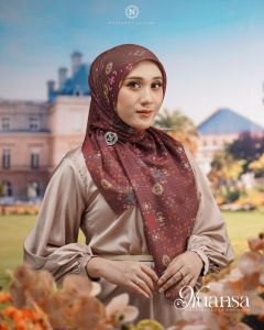 NADHEERA LUXURY Nuansa Scarf Hijab Segi Empat Voal Premium Motif Lasercut SP √ Armyna Hijab ||