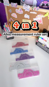 FCI Ruler Set 4 in 1(5 variant color) Lightweight and portable Smooth edges for comfortable and safe handling Perfect for students teachers artists architects engineers and designers