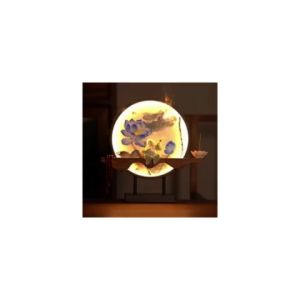 [FREESHIP]-Kệ Đèn Led Trang Trí Tượng Hồng Liên Tặng Kèm Chuỗi Hạt - Có chỗ để trầm hương- Art house Gift Shop´π