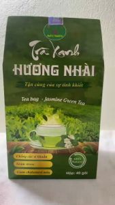 Hộp 40 gói trà hoa nhài túi lọc trà xanh hương nhài Bảo Khang giảm tress căng thẳng giảm cholesterol mỡ máu