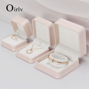 Oirlv Hộp Đựng Nhẫn Cưới Đính Hôn Cầu Hôn Hộp Đựng Trang Sức Vòng Tay Bông Tai Hộp Gói Quà Kỷ Niệm Sinh Nhật H146