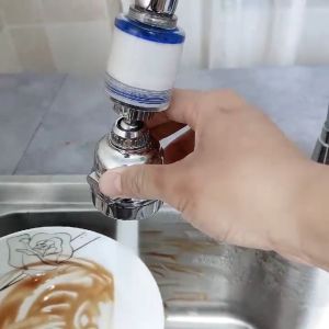 Splash-proof water bubbler for faucet and shower lengthen extension filter water-saving device