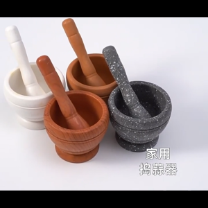 ครกพลาสติก ครกจิ๋ว ABS ครกมินิมอล ปลอดสารเชื้อรา ทำความสะอาดง่าย ลายหิน/ลายไม้ รูปทรงเลียนแบบวัสดุที่ทำจากหิน ครก