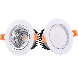 Dimmable Recessed LED Downlights 5W 12W 18W COB LED Ceiling Spot Lights AC220V LED Ceiling Lamps Indoor Lighting