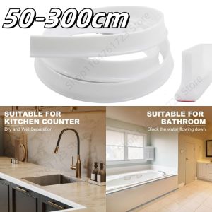 50-300cm Bathroom Water Stopper Silicone Retaining Strip Water Shower Dam Flood Barrier Dry and Wet Separation Water Stopper