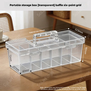 BAOLIAN Transparent Plastic Toolbox with Detachable Divider/independent Small Box Screws/small Parts Storage Box Toolbox