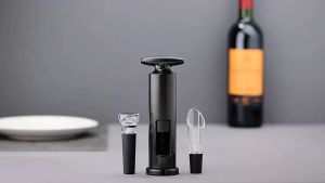 Specialthing ที่เปิดขวดไวน์ ที่เปิดจุกขวด เกียวเปิดไวน์ เหล็กไขจุก+จุก+เทไวน์+ปลั๊กสูญญากาศ