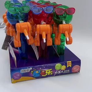 12Pcs Lollipop Dust Proof Holder Creative Lollipop Robot Holder for Children Lollipop Storage
