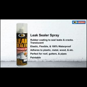BOSNY LEAK SEALER RUBBERIZED SEAL CLEAR SPRAY ELASTIC FLEXIBLE WATERPROOF B125 600 CC ORIGINAL