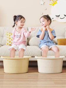 Childrens Plastic Foot Bath Tub Home Use Foot Spa Bucket Baby Special Health Care Foot Massage Bucket Simple Style No Cover