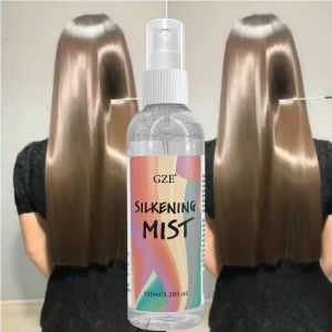 GZE HAIR SILKENING SPRAY Silk Therapy Thermal Shield ผลิตภัณฑ์กดความร้อนที่ขัดเงา Silkens และเรียบเนียนเนื้อหยิก