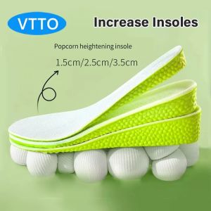 VTTO 3.5cm Invisible Height Increase Insoles Green Memory Foam Shoes Sole Pad Breathable Comfortable for Men Women Feet Care