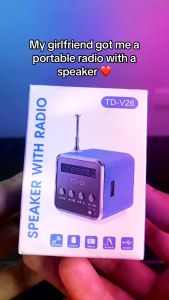 Speaker Mini Portabel Bluetooth FM Radio TF Card - TD-V26 - Multi Color