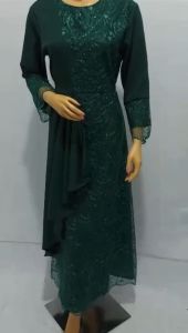 GAMIS ZOELA BRUKAT TILE MUSLIM KONDANGAN CANTIK/ SIZE S/M-L-XL-XXL GAMIS LEBARAN