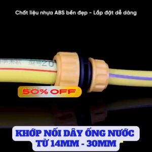 Bộ Đầu Nối Nhanh 2 Đầu Ống Nước Tiện Lợi - Đầu Nối Vòi Bằng Nhựa PVC Cứng Cáp Chống Va Đập - Khớp Nối Ống Từ P14mm Đến Phi 30mm