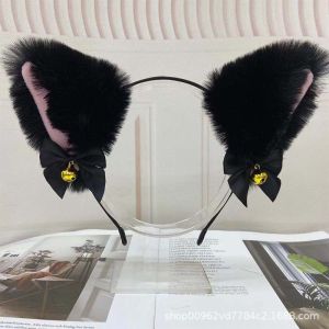 Cute Cat Ears Bow Hair Hoop Women Beautiful Masquerade Party Bells Head Hoop Lolita Cosplay Headband