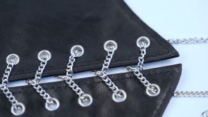 Sabuk Wanita Girdle Hitam dengan Tali Korset Karet Lebar Obi untuk Tampilan yang Modis dan Elegan