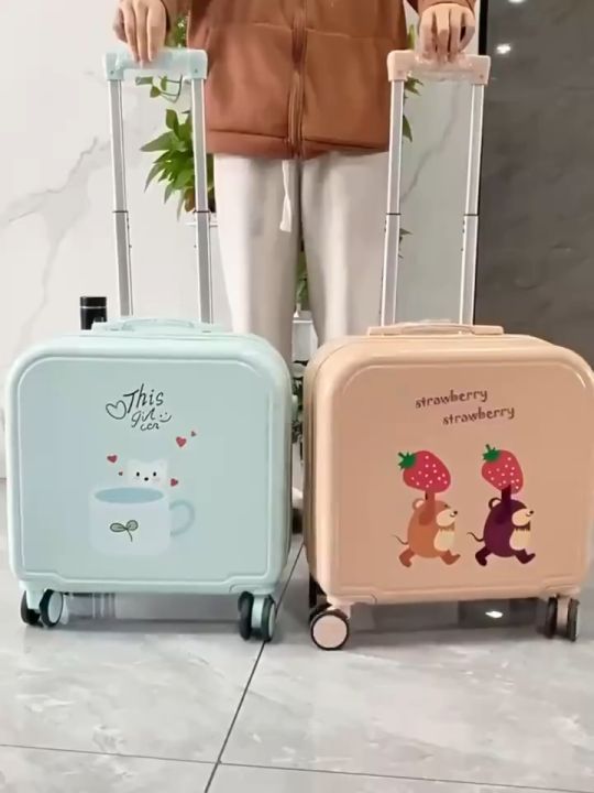 SAKST 18 Inch Kid Multifunctional Cartoon Luggage Children Travel