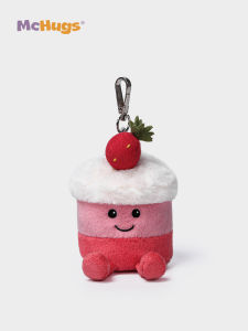 McHugs Strawberry Cake Keychain Plush Doll Bag Decoration Couple Dolls Birthday Gift Soft PP Cotton Stuffed Toy Universal Gender