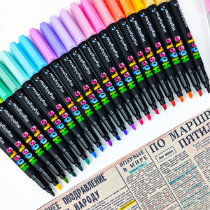 6Pcs Pastel Highlighter Set Chisel Tip Assorted Fluorescent Quick Dry Student & Teacher Supplies School Kawaii Highlighter Pen