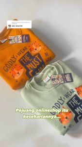 SWEATER ANAK MOTIF CAT USIA 1-12TH / COD BAYAR DITEMPAT / GODLY.XWEAR KIDS AND JUNIOR Crew Neck