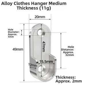 YIZHIBING | Wardrobe Hanging Rod Bracket