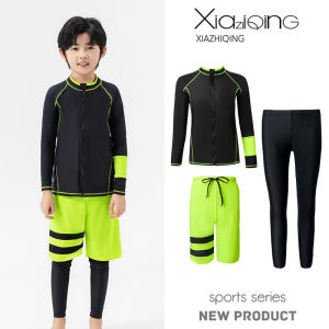 Parent-Child Dive Suit Swimming Costume Separate Long Sleeve Long Pants Sunscreen Quick Dry Surfing Jellyfish Suit Childrens Swimming Costume