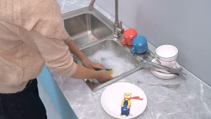 Kitchen Dish Drying Rack with Drain Board Bowl & Plate Organizer Sink Countertop Storage Rack Spoon & Cutlery Draining