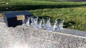 Bộ 6 Cốc Bohemia Quadro Whisky 340ml Bộ Cốc Pha Lê Đẹp Trang Trí Bàn Tiệc Nhập Đức