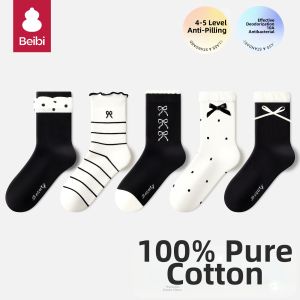 BEIBI | Antibacterial Trendy Cotton Girl Socks