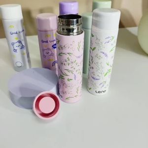 Leno 140ML Small Mini Vacuum Insulated Water Bottle Portable Leakproof Travel Mug Thermal Flask for Kids Children Women School