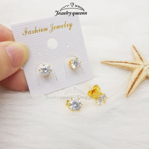 Khuyên Tai Nữ Xuping Titan Mạ Vàng 18K Gắn Đá Kiểu Dáng Thanh Lịch B25V14  | Jewelry Queenn