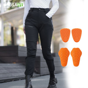 WOSAWE | WOSAWE Lightweight Motorcycle Pants Knee Hip Pads Reflective Logo YKK Zipper Versatile Design Hiking Mountain Bike Pants