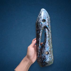 Forged Biru tameng knalpot Beat karbu