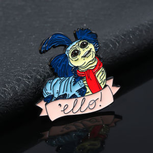 Blue WormเขาวงกตElloเคลือบPinsเข็มกลัดการ์ตูนป้ายโลหะเข็มกลัดเสื้อผ้ากระเป๋าเป้สะพายหลังLapelหมวกอุปกรณ์เสริม